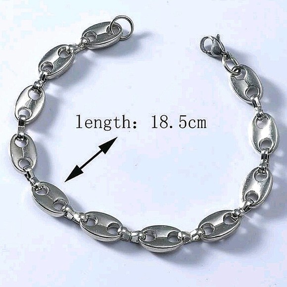 Stainless Steel Pig Nose Bracelet - Picture 4 of 4
